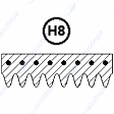 Ремень 1245 H8 Bosch 095592 1.11.004.02