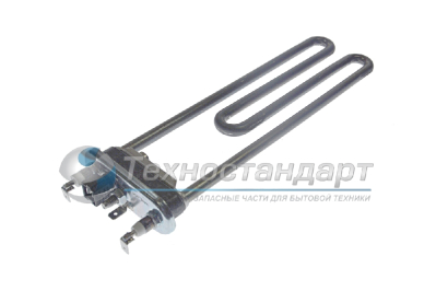 Тэн 2050W, прямой, c отверстием под датчик, L=245 мм, l=13 мм, резинка ровная, Thermowatt, 3406110, 1105013