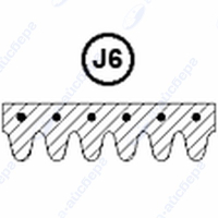 Ремень 1280 J6  Zanussi WN269
