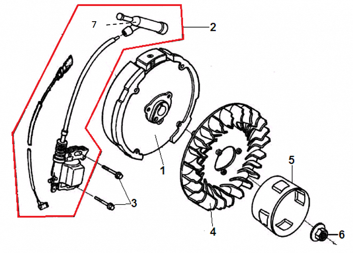 8 МАГНЕТО - МАХОВИК ВИБРОПЛИТА  CHAMPION PC5431F