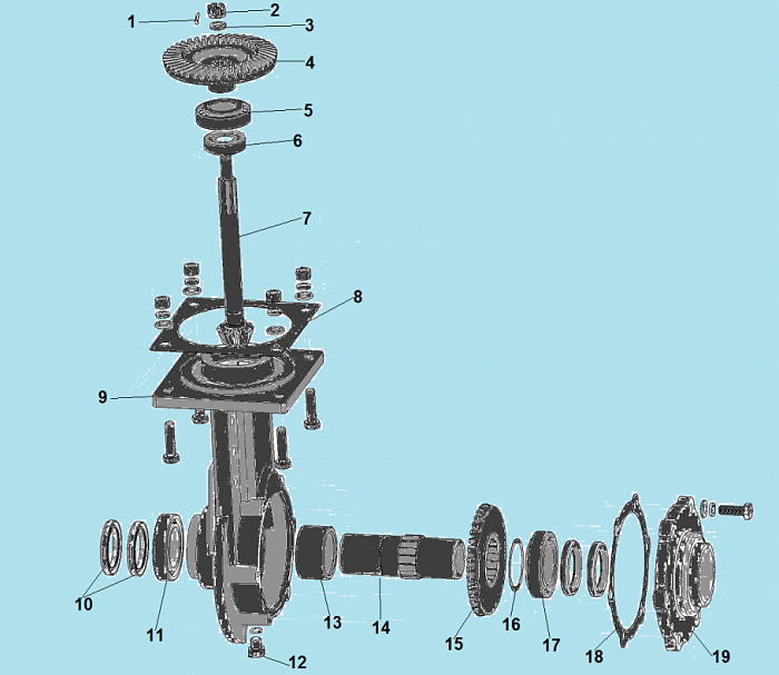 4 РЕДУКТОР - ШЕСТЕРНИ МОТОБЛОК CHAMPION ВC1193